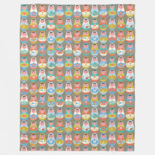 Matreshka Fleece Blanket Deken