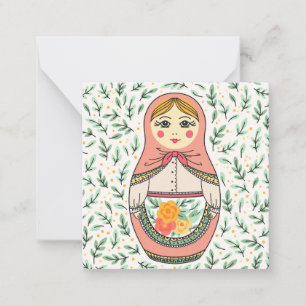 Matreshka Note Kaart Notitiekaartje