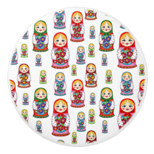 Matreshka-patroon Keramische Knop