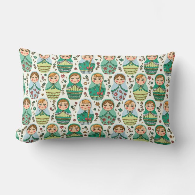 Matreshka Pattern Lumbar Pillow Kussen (Voorkant)