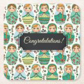  Matreshka Square Paper Onderzetter (Voorkant)