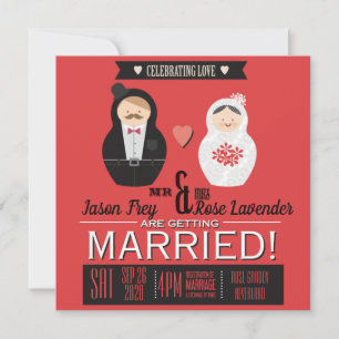 Matreshka Wedding Invitations Save The Date