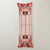 Matrice de chat sauvage - Coussin rose léopard cha (Dos (Vertical))