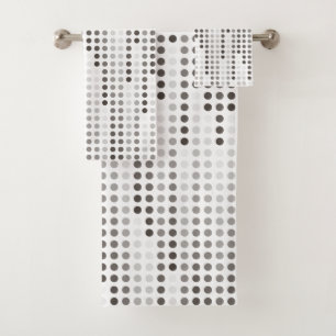 Matrice de pois noirs gris blanc