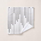 Matrice de pois noirs gris blanc (Gant de toilette)
