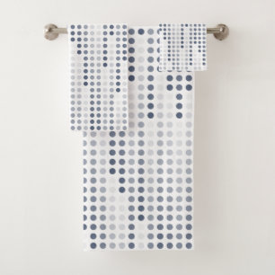 Matrice des pois bleus gris-blanc