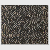 Matrijs snijdt gestileerd hout Monochrom modern pa Cadeaupapier (Vlak)