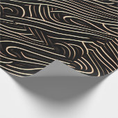 Matrijs snijdt gestileerd hout Monochrom modern pa Cadeaupapier (Hoek)