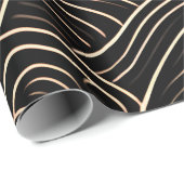 Matrijs snijdt gestileerd hout Monochrom modern pa Cadeaupapier (Rol Hoek)