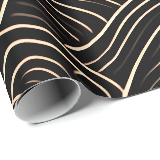 Matrijs snijdt gestileerd hout Monochrom modern pa Cadeaupapier (Rol Hoek)