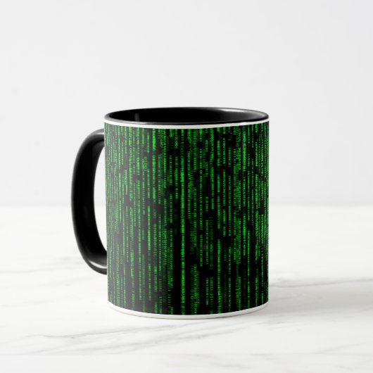 Matrix achtergrond mok (Voorkant links)