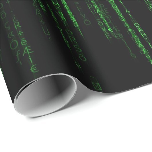 Matrix-code Cadeaupapier (Rol Hoek)