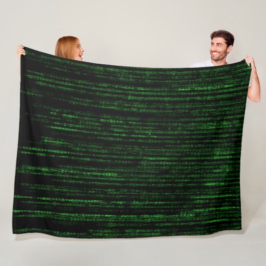 Matrix-code Fleece Deken (In situ)