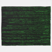 Matrix-code Fleece Deken (Voorkant (Horizontaal))
