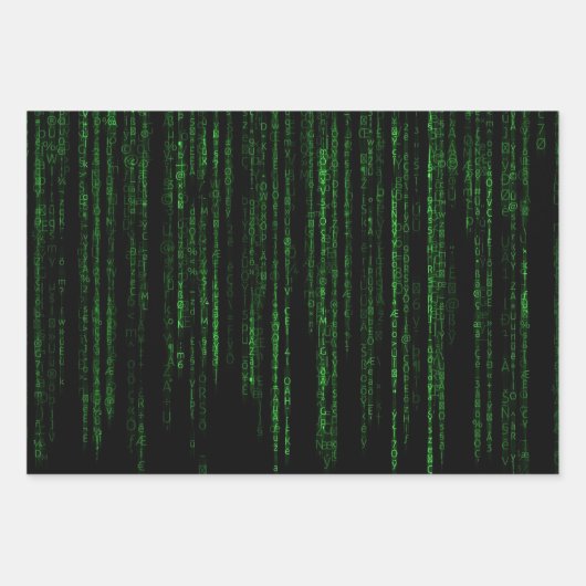 Matrix-code Inpakpapier Vel (Voorkant 3)