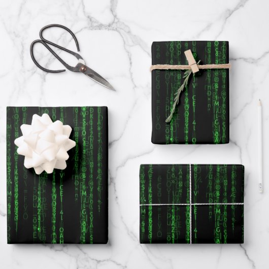 Matrix-code Inpakpapier Vel (Voorkant)