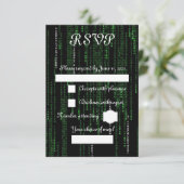 Matrix-code RSVP Kaartje (Staand voorkant)