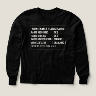 Matrix Militair Motor Onderhoud Status Tee