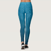 Matrix patroon in blauw leggings (Achterkant)