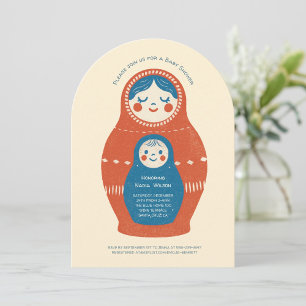 Matroesjka Pop Baby Shower Kaart