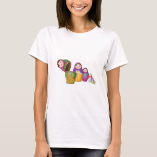 Matroesjka pop - Russisch nest poppen patroon T-shirt