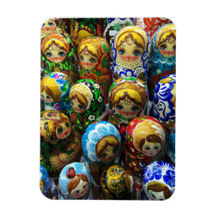 Matroesjka-poppen-souvenirkraam Reis Foto Magneet