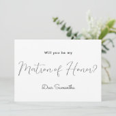 Matron d'honneur Black White Invitation (Debout devant)