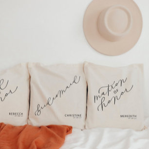 Matron d'honneur Cute Script Sac fourre-tout perso