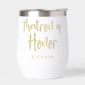 Matron d'honneur Nom cadeau Or et noir (Gauche)