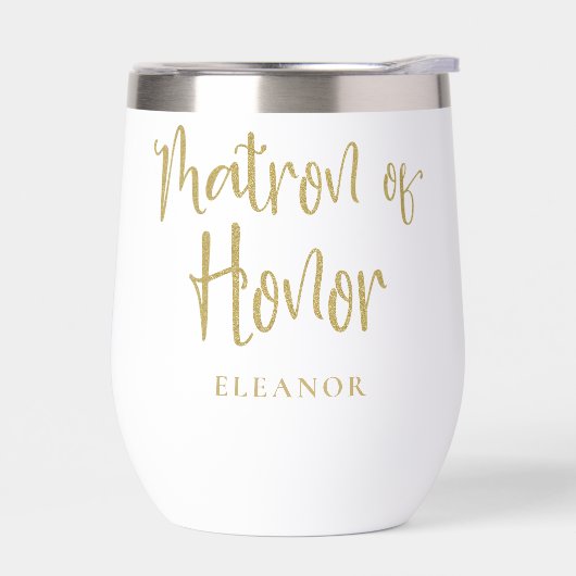 Matron d'honneur Nom cadeau Or et noir (Gauche)