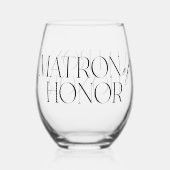Matron d'honneur Verre de vin sans pierre (Verso)