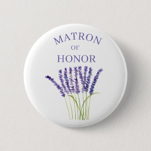Matron of eres Lavender Herb waterverf Ronde Button 5,7 Cm (Voorkant)
