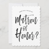 Matron of Honor | Aangepaste bruiloft in Script-st Kaart (Voorkant)