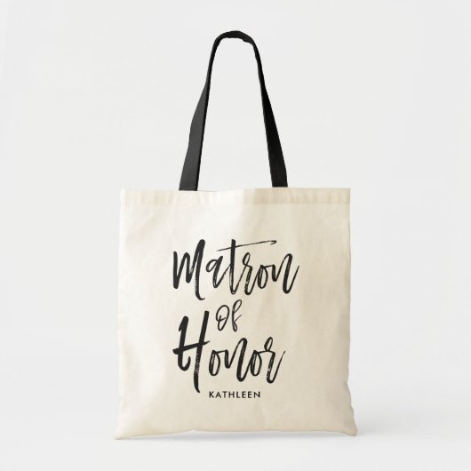 Matron of Honor | Aangepaste bruiloft in Script-st Tote Bag (Voorkant)