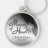 Matron of Honor Black en White Custom Sleutelhange Sleutelhanger (Voorkant)