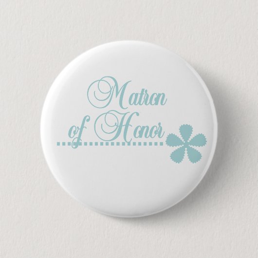 Matron of Honor Blauwgroen Elegance Ronde Button 5,7 Cm (Voorkant)