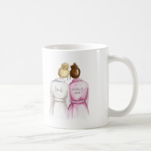 Matron of Honor? Blonde Bun Bride Auburn Maid Koffiemok