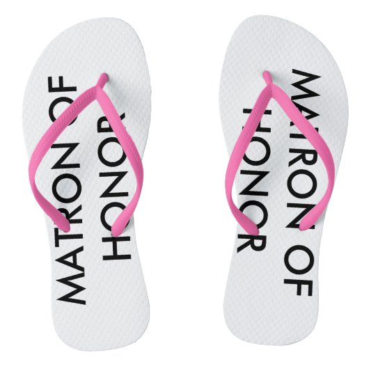 Matron of Honor Bride Wedding Teenslippers (Voetbed)