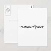 Matron of Honor Briefkaart (Voorkant / Achterkant)