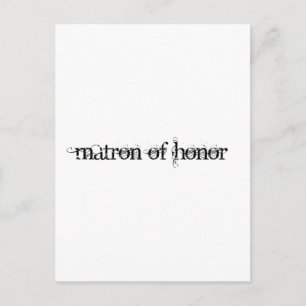 Matron of Honor Briefkaart