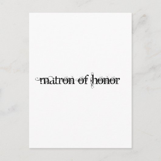 Matron of Honor Briefkaart (Voorkant)