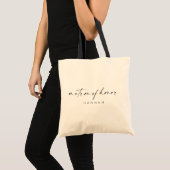 Matron of Honor Canvas tas | Modern script (Voorkant (product))