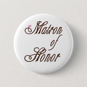 Matron of Honor Classy Browns Ronde Button 5,7 Cm