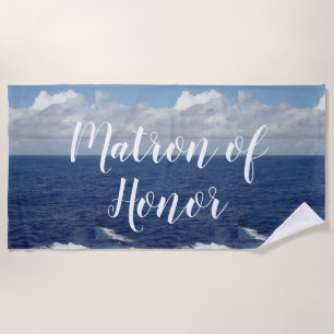 Matron of Honor Ocean Waves Beach Towel Strandlaken