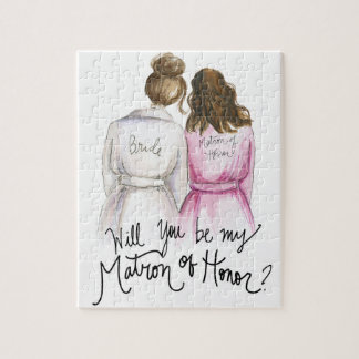 Matron of Honor? Puzzle Br Bun Bride Br Waves Maid Legpuzzel