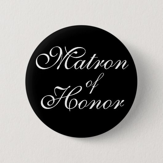Matron of Honor Ronde Button 5,7 Cm (Voorkant)