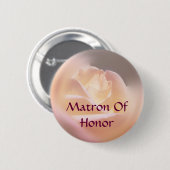 Matron of Honor Roos Flower Wedding Button (Voorkant /achterkant)