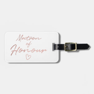 Matron of Honor - Roos Gold faux folie Bagagelabel