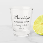 Matron of Honor Script Gepersonaliseerd Shot Glas (Voorkant)