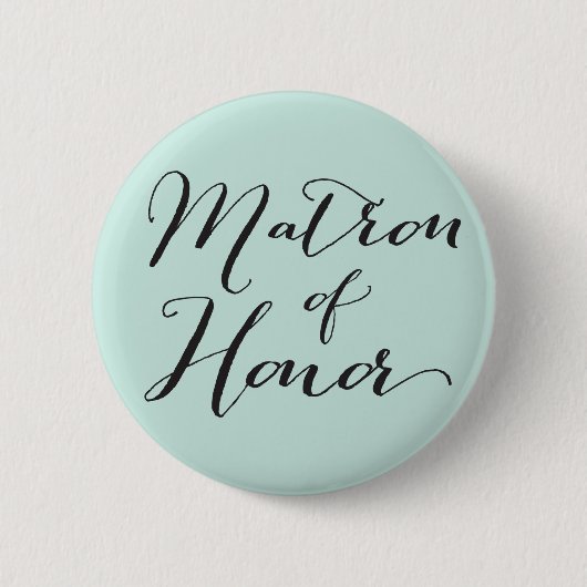 Matron of Honor Script Wedding Bridal Party Button (Voorkant)